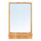 Hello Honey® 9.75" Natural Rubberwood Reflections Desk Mirror